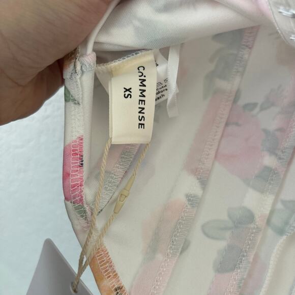 Commense Floral Heart Shaped Neckline Strapless Corset Top XS NWT - Picture 6 of 8